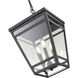 Seager 3 Light 12 inch Textured Black Outdoor Hanging Lantern